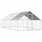 Outdoor Cage for Chickens 2.75 x 6 x 1.92m Galvanised Steel - Henhouse