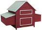 Chicken Coop Red 157 x 97 x 110cm Wood - Henhouse