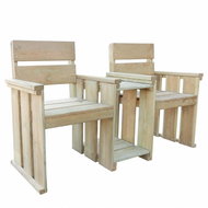 2-seater Garden Bench 150cm Impregnated Pine Wood - Garden Bench