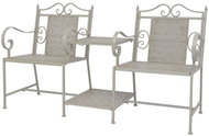 2-seater Garden Bench 161cm Steel Grey - Garden Bench