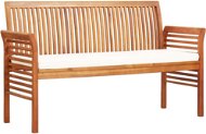 3-seater Garden Bench with Cushion 150cm Solid Acacia Wood - Garden Bench