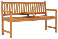 3-seater Garden Bench with Table 150cm Solid Teak Wood - Garden Bench