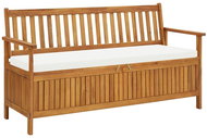 Storage Bench with Cushion 148cm Solid Acacia Wood - Garden Bench