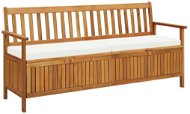 Storage Bench with Cushion 170cm Solid Acacia Wood - Garden Bench