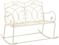 Garden Bench 104cm Iron Antique White - Garden Bench