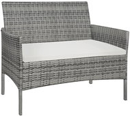 Garden Bench 105cm Polyratan Grey - Garden Bench