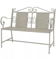 Garden Bench 115cm Steel Grey - Garden Bench