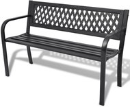 Garden Bench 118cm Steel Black - Garden Bench