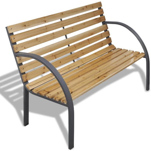 Garden Bench 120cm Wood and Iron - Garden Bench - Main image
