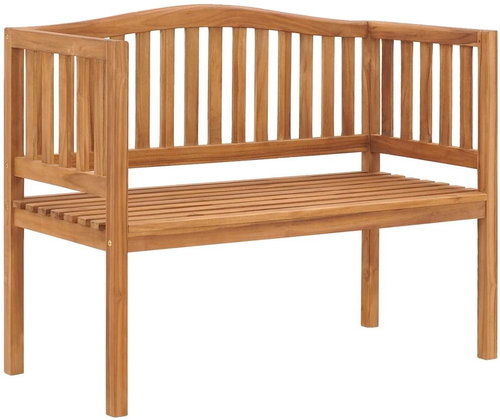 Garden Bench 120cm Solid Teak Wood - Garden Bench - Main image