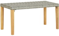 Polyrattan and Solid Acacia Garden Bench, 120cm, Grey - Garden Bench