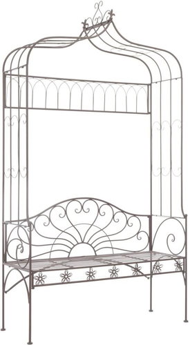 Garden Bench 122cm Iron Antique Brown - Garden Bench - Main image