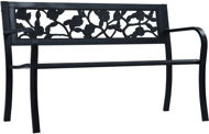 Garden Bench Garden Bench 125cm Black Steel - Zahradní lavice