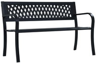 Garden Bench 125cm Black Steel - Garden Bench