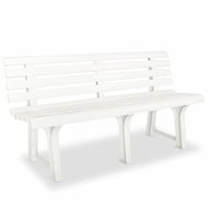 Garden Bench 145.5cm Plastic White - Garden Bench