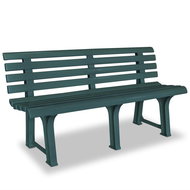 Garden Bench 145.5cm Plastic Green - Garden Bench