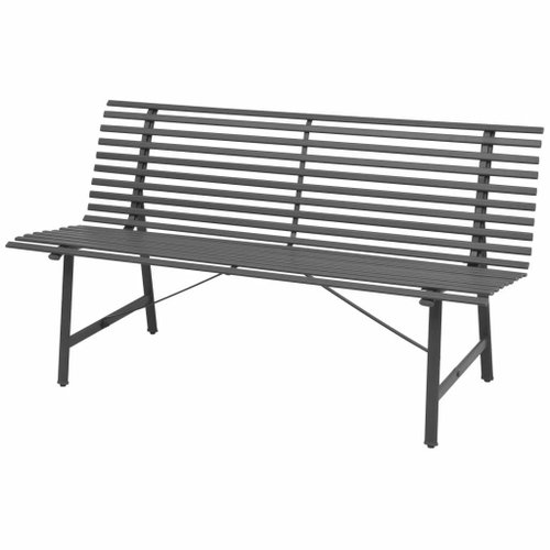 Garden Bench 150cm Steel Anthracite - Garden Bench - Main image