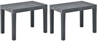 Garden Bench 2 pcs Anthracite Plastic - Garden Bench