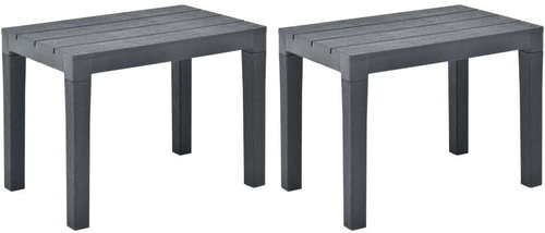 Garden Bench 2 pcs Anthracite Plastic - Garden Bench - Main image