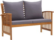 Garden Bench with Cushions 119cm Solid Acacia Wood - Garden Bench