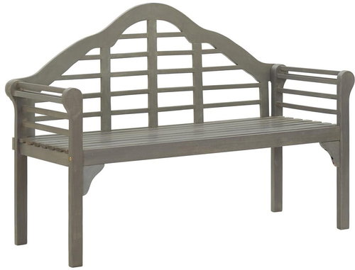 Garden Bench Grey 135cm Solid Acacia Wood - Garden Bench - Main image