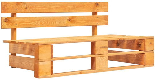 Garden Bench made of Honey-brown Wood Pallets - Garden Bench - Main image