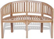 Garden Bench Rounded 120cm Teak - Garden Bench