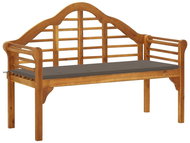 Royal garden bench with cushion 135 cm of massive acacia 3061412 - Garden Bench