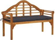 Royal garden bench with cushion 135 cm of massive acacia 3061419 - Garden Bench