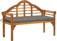 Royal garden bench with cushion 135 cm massive acacia 3061420 - Garden Bench