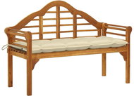 Royal garden bench with cushion 135 cm of massive acacia 3061421 - Garden Bench