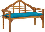 Royal garden bench with cushion 135 cm of massive acacia 3061423 - Garden Bench