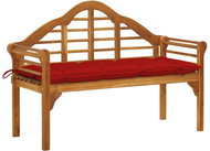 Royal garden bench with cushion 135 cm of massive acacia 3061425 - Garden Bench