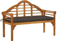 Royal garden bench with cushion 135 cm of massive acacia 3061427 - Garden Bench