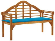 Royal garden bench with cushion 135 cm massive acacia gray 3061408 - Garden Bench