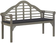 Royal garden bench with cushion 135 cm massive acacia gray 3061431 - Garden Bench