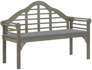 Royal garden bench with cushion 135 cm massive acacia gray 3061432 - Garden Bench