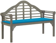 Royal garden bench with cushion 135 cm massive acacia gray 3061435 - Garden Bench