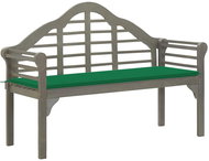 Royal garden bench with cushion 135 cm massive acacia gray 3061436 - Garden Bench