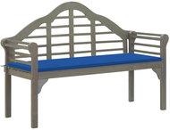 Royal garden bench with cushion 135 cm massive acacia gray 3061441 - Garden Bench