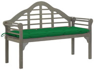 Royal garden bench with cushion 135 cm massive acacia gray 3061451 - Garden Bench