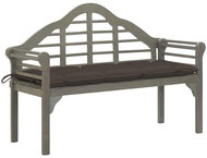 Royal garden bench with cushion 135 cm massive acacia gray 3061454 - Garden Bench