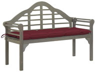 Royal garden bench with cushion 135 cm massive acacia gray 3061455 - Garden Bench