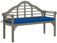 Royal garden bench with cushion 135 cm massive acacia gray 3061456 - Garden Bench