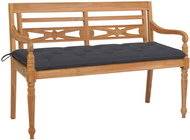Batavia bench with anthracite cushion 150 cm solid teak 3062196 - Garden Bench