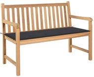 Garden Bench with Anthracite Cushion 120cm Solid Teak 3062676 - Garden Bench