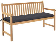 Garden Bench with Anthracite Cushion 150cm Solid Teak 3062718 - Garden Bench