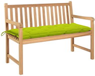 Garden Bench with Bright Green Cushion 120cm Solid Teak 3062702 - Garden Bench