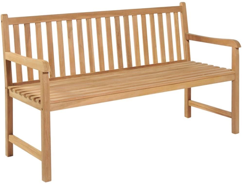 Garden Bench with Bright Green Cushion 150cm Solid Teak 3062729