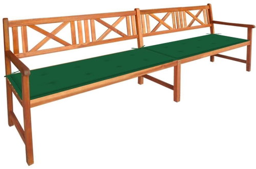 Garden Bench With Cushions 240 cm Solid Acacia Wood 3063827 - Garden Bench - Main image